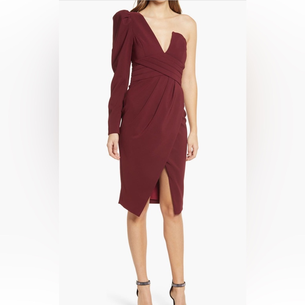 Lavish Alice Ruched One Shoulder Cocktail Dress